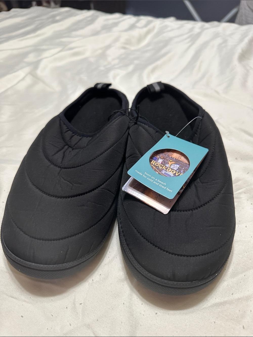 RockDove Men’s Black Quilted Slip-On Comfort Shoes